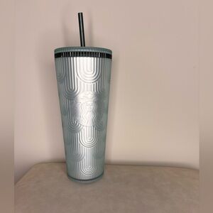 Starbucks 24oz Geometric Mint Cold Cup Tumbler w/ Straw